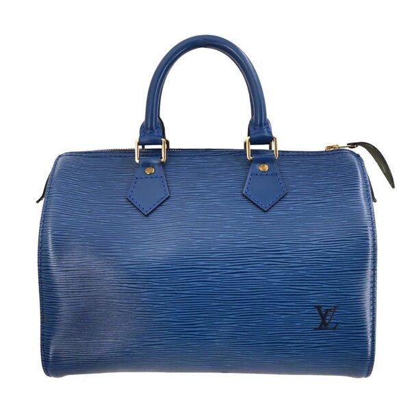Louis Vuitton Blue Epi Speedy 25 Handbag M43015 VI1903 115766 - Picture 1 of 10